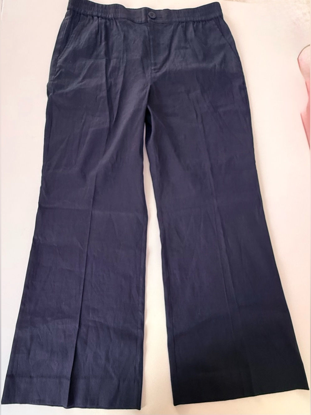 CAbi Dark Navy Wide-Leg Trousers